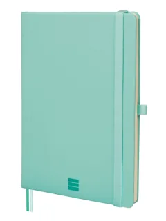 Finocam Nexo Cuaderno de Tapa Dura - 72 Hojas - Formato A5 - 148x210mm - Papel Crema de 80g/m2 - Bolsillo Interior - Cierre con Goma - Portaboligrafo - Hojas Microperforadas - Color Turquesa