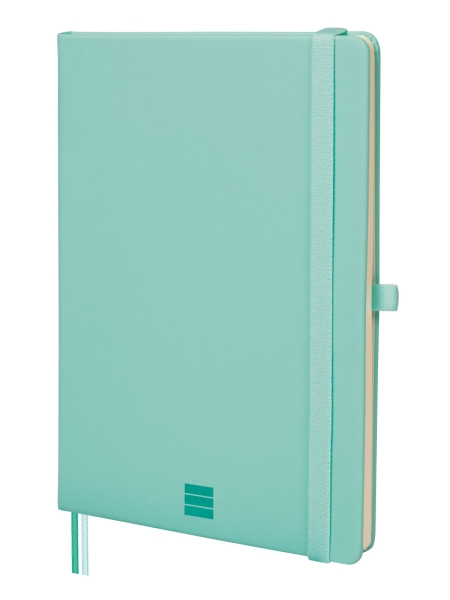 Finocam Nexo Cuaderno de Tapa Dura - 72 Hojas - Formato A5 - 148x210mm - Papel Crema de 80g/m2 - Bolsillo Interior - Cierre con Goma - Portaboligrafo - Hojas Microperforadas - Color Turquesa