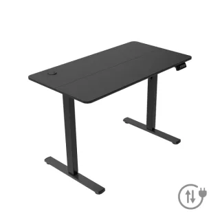 Mars Gaming MGD-ERGOPRO Mesa Gaming Motorizada - Altura Regulable hasta 118cm - Soportes Auriculares y Bebidas - Gestion de Cables - Estructura Acero - 110x60x1.5cm - Acabado en Fibra de Car