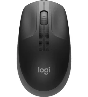 Logitech M190 Full Size Raton Inalambrico USB 1000dpi - 3 Botones - Gran Tamaño - Uso Ambidiestro - Color Negro/Gris Oscuro