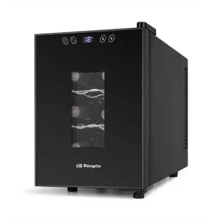 Orbegozo VT 630 Vinoteca Compacta - Conserva y Disfruta del Vino en Casa - Capacidad para 6 Botellas - Control Electronico de Temperatura - Diseño Elegante y Moderno - Silenciosa y sin Vibra