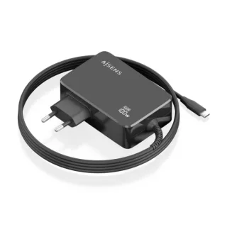 Aisens Cargador de Portatil GaN USB-C/PD 100W PD3.0 - Cable de 1.80m - Color Negro
