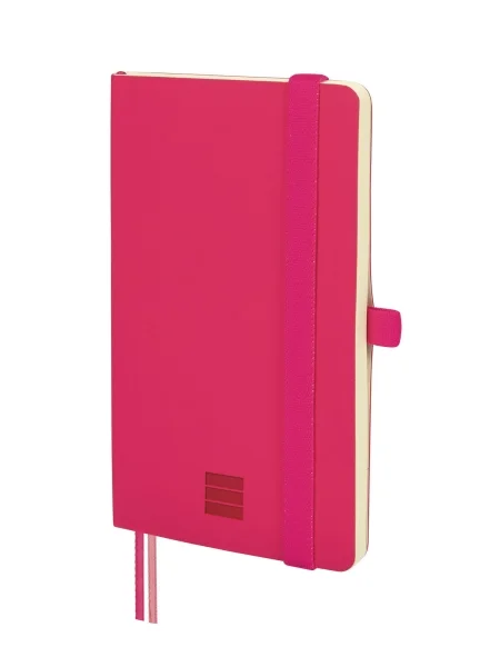 Finocam Nexo Cuaderno de Tapa Blanda - 72 Hojas - 90x150mm - Papel Crema de 80g/m2 - Liso - Bolsillo Interior - Cierre con Goma - Hojas Microperforadas - Color Fucsia