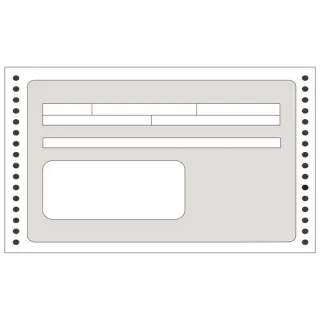 Apli Formulario Recibos en Continuo 240mm x 4' - 1500 U - Impresion de Alta Calidad - Papel Autocopiativo - Facil Separacion Blanco