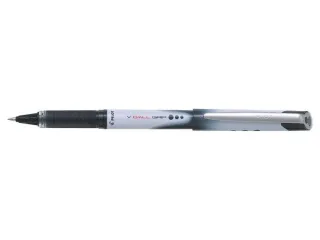 Pilot Boligrafo de Tinta Liquida V Ball Grip 05 - Punta de Bola Conica 0.5mm - Trazo 0.3mm - Grip de Goma - Color Negro · Pack de 12 uds.