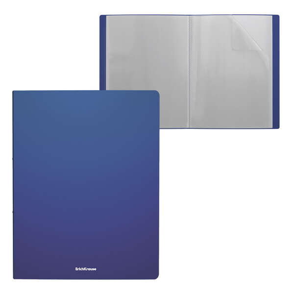Erichkrause Matt Classic Carpeta con 20 Fundas - Tamaño A4 - Color Azul · Pack de 4 uds.
