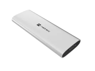 Natec Rhino Lite M.2 Caja Externa para Discos SSD M.2 - NVME/PCIe - USB-C 3.2 - Compatible con Discos de Hasta 10TB - Color Plata