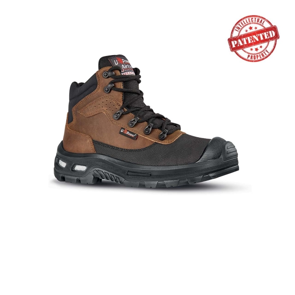 Upower Floyd S ESD Calzado de Seguridad Altos - Talla 35 - Hidrorrepelentes, Puntera de Aluminio, Antiabrasion, Antideslizantes, Suela PU Infinergy, Proteccion S3S CI AN FO SR - Color Marron