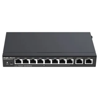 Ruijie RG-EG310GH-P-E Router de Sobremesa - 10 Puertos - 8x PoE+ 110W - 1.5Gbps - Capacidad hasta 300 Usuarios - Gestion en la Nube - Color Negro
