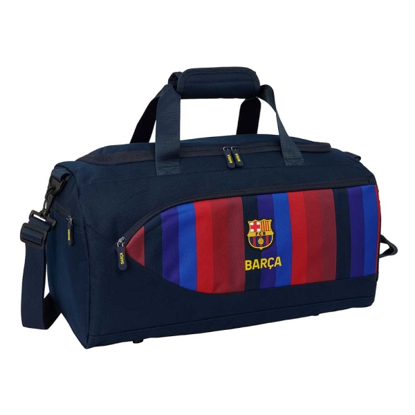 Safta F.C.Barcelona 1ª Equipacion 26/27 Bolsa de Deporte - Bandolera Ajustable - Bolsillos Laterales y Frontal - Fondo Semirigido - Cremallera con Doble Tirador - 50x25x25cm - Color Azul Noche