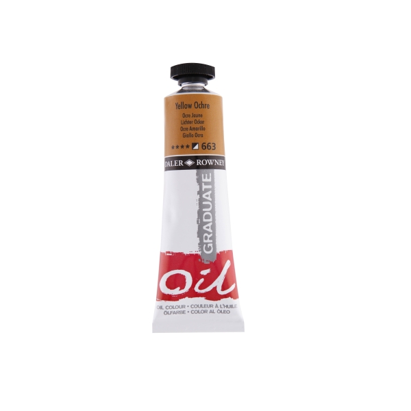 Daler Rowney Graduate Pintura al Oleo - Tubo de Aluminio - 38ml - Color Ocre Amarillo