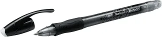 Bic Gel-ocity Illusion Boligrafo de Tinta Gel Borrable - Punta Media de 0.7mm - Recargable - Grip de Goma - Clip de Plastico - Color Negro · Pack de 12 uds.