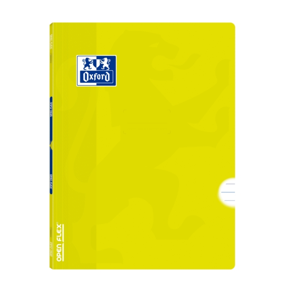 Oxford School Classic Openflex A4 - Tapa de Plastico Resistente - Libreta Grapada - 1 Linea con Margen - 48 Hojas - Color Lima · Pack de 10 uds.