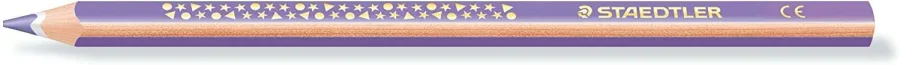 Staedtler Jumbo Noris 128 Lapiz Triangular de Color - Mina de 4mm - Resistencia a la Rotura - Diseño Ergonomico - Color Violeta · Pack de 12 uds.