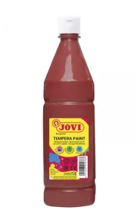 Jovi Tempera Paint Tempera Liquida 1000ml - Base Agua - Lista para Usar - Alto Poder Cubriente - Secado Rapido - Excelente Rendimiento - Facil Aplicacion - Color Marron