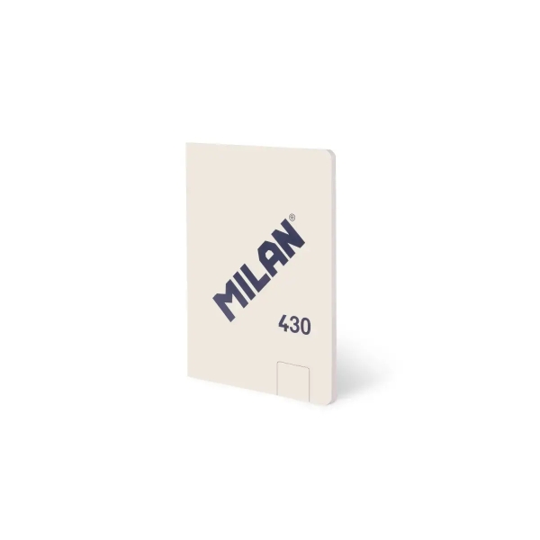 Milan 430 Libreta Encolada Formato A6 Hojas Blancas - 48 Hojas de 95 gr/m2 - Microperforado - Tapa Blanda - Color Beige