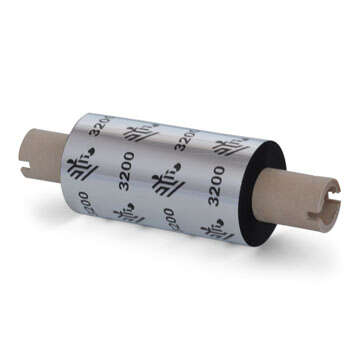 Zebra ZipShip 3200 Pack de 12 Cintas de Transferencia Termica Original - Cintas de mezcla Cera/Resina - Nucleo 12.7mm, Ancho 64mm, Longitud 74m