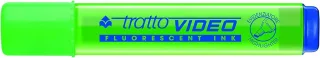 Tratto Video Marcador Fluorescente - Punta Biselada - Tinta Base de Agua - Secado Rapido - Color Verde Fluorescente · Pack de 12 uds.