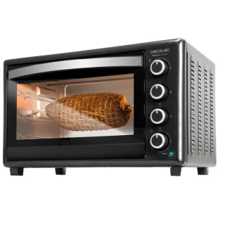Cecotec Bake and Toast 4600 Gyro Horno de Sobremesa - 2000W - Capacidad de 46L - Rustidor Giratorio 360º - Cocina por Conveccion - Puerta Doble de Cristal - Luz Interior - 12 Funciones - Col