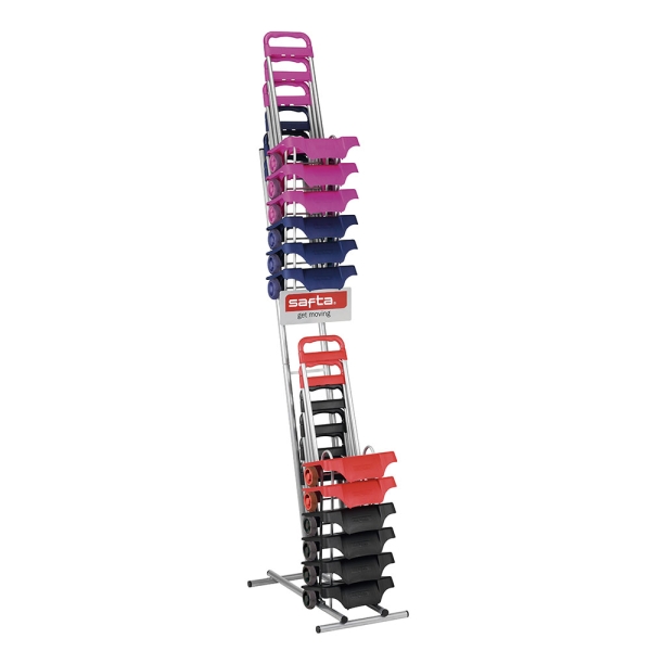 Safta Carro Portamochilas - Ruedas Antivibracion - Sistema de Sujecion Universal - Medidas Compactas - Material Resistente - Modelo Patentado. - 32x16x44cm - Colores Surtidos