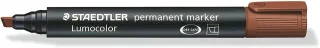 Staedtler Lumocolor 350 Rotulador Permanente - Punta Biselada 2-5mm aprox. - Tinta Base de Alcohol - Secado Rapido - Color Marron · Pack de 10 uds.