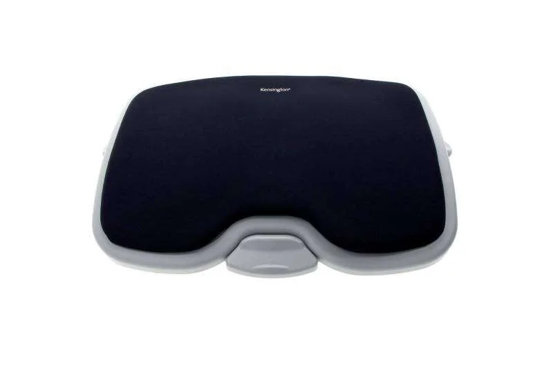 Kensington Reposapies Solemate Confort - Placentera Espuma con Memoria - Practico Pedal de Ajuste - Inclinacion de Hasta 20 Grados - Mejora Postura y Circulacion - Color Gris/Negro