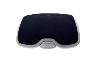 Kensington Reposapies Solemate Confort - Placentera Espuma con Memoria - Practico Pedal de Ajuste - Inclinacion de Hasta 20 Grados - Mejora Postura y Circulacion - Color Gris/Negro