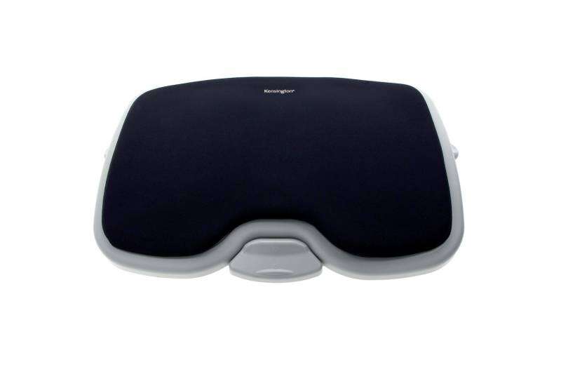 Kensington Reposapies Solemate Confort - Placentera Espuma con Memoria - Practico Pedal de Ajuste - Inclinacion de Hasta 20 Grados - Mejora Postura y Circulacion - Color Gris/Negro