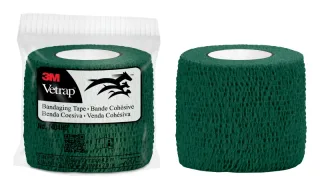 3M Vetrap Venda Cohesiva - 5cm x 4.5m - Flexible - Transpirable - Autoadhesiva - Color Verde Militar