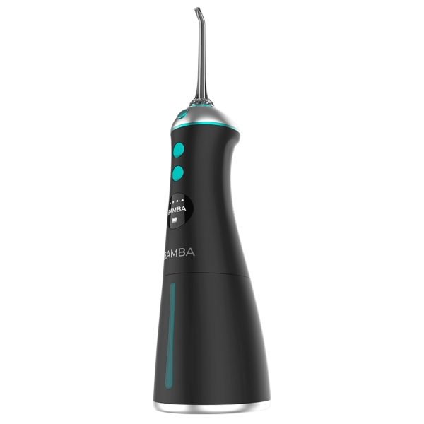 Cecotec Bamba ToothCare 1100 Jet Liberty Irrigador Dental Portatil - 6 Modos - 6 Boquillas Incluidas - Deposito 280ml - Ajuste de 10 a 115psi - Resistente al Agua IPX7 - Carga USB - Color Ne