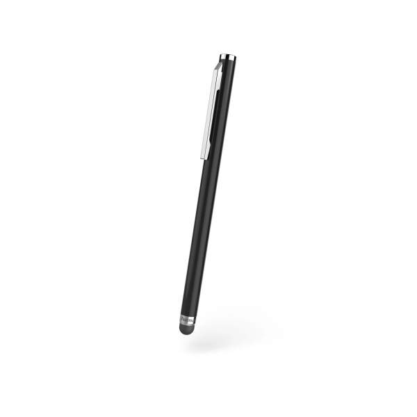 Hama Easy Lapiz Digital para Tablet y Smartphone - Cuerpo de Aluminio - Longitud de 106mm - Clip Integrado - Color Negro