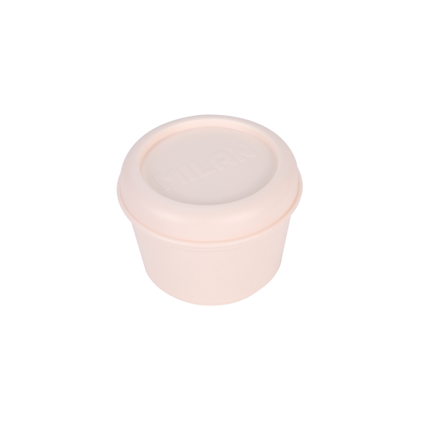 Milan 460 Since 1918 Fiambrera Hermetica Redonda de 0.25L - Libre de BPA - Tapa de Rosca - Apto para Microondas, Lavavajillas y Congelador - 10x7cm - Color Beige