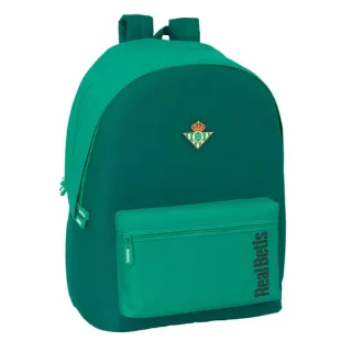Safta Real Betis Balompie Mochila para Portatil hasta 15.6" - Alojamiento Antirrobo - Conector USB - Base Acolchada - Resistente al Agua - Tirador Doble - 310x180x440mm - Color Verde