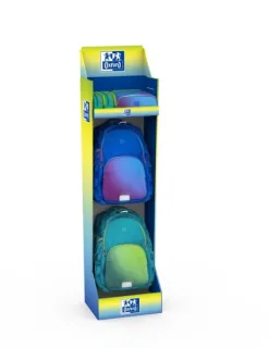 Oxford Gradient Expositor con 4 Mochilas y 6 Estuches - Colores Surtidos