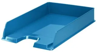 Esselte Europost Vivida Bandeja Portadocumentos - Formato Vertical - A4 - Espacio para Etiqueta Identificativa - Color Azul · Pack de 10 uds.