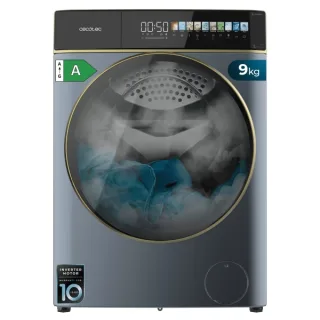 Cecotec Bolero DressCode 9900 Autodose Inverter FullColor Titanium A Lavadora de Carga Frontal con Autodosis - Capacidad 9kg - Velocidad 1400rpm - Pantalla 10.3" - Motor Inverter - Color Azu