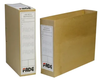 Fade Bolsa de Archivo Definitivo - Formato Folio - Lomo de 80mm - Cinta para Cerrar - Carton Kraft Microcanal - Etiquetas Adhesivas - Color Marron · Pack de 100 uds.