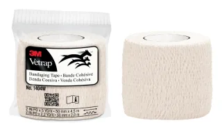 3M Vetrap Venda Cohesiva - 5cm x 4.5m - Flexible - Transpirable - Autoadhesiva - Color Blanco