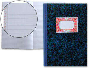 Miquel Rius Cuaderno Cartone Rayado Horizontal Tamaño Folio Natural 100 Hojas sin Numerar - Cubiertas de Carton Contracolado - Lomo de Tela Engomada Azul · Pack de 5 uds.