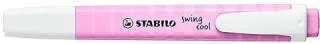 Stabilo Swing Cool Pastel Marcador Fluorescente - Cuerpo Plano - Punta Biselada - Trazo entre 1 y 4mm - Tinta con Base de Agua - Antisecado - Color Fucsia Helado · Pack de 10 uds.