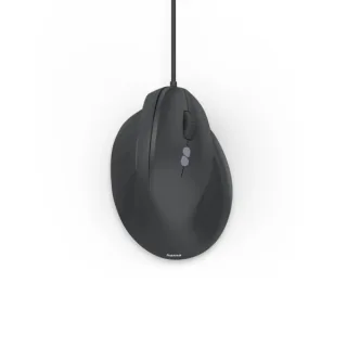 Hama ECM-500R Raton Optico Vertical para Diestros 1800dpi - Cable 180cm - Ergonomico - 7 Botones - Silencioso - 7.1x8.6x11.5cm - Color Negro