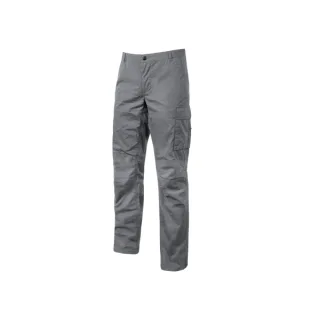Upower Baltic Pantalon de Trabajo Algodon Elastico - Talla 2XL - Efecto Desgastado, Bolsillos Multifuncionales, Cierre Resistente, Refuerzo en Rodillas, Ajuste Slim Fit, Proteccion DPI1 - Co