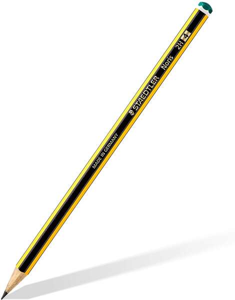 Staedtler Noris 120-4 Lapiz de Grafito Hexagonal - Mina 2H - Resistencia a la Rotura - Madera de Bosques Sostenibles · Pack de 12 uds.