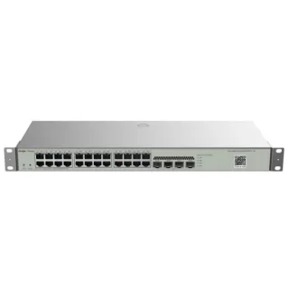 Ruijie RG-NBS3100-24GT4SFP-V2 Switch Gestionado - Montaje en Rack 1U - 24 Puertos Ethernet hasta 1Gbps - 4x SFP hasta 1Gbps - Color Acero
