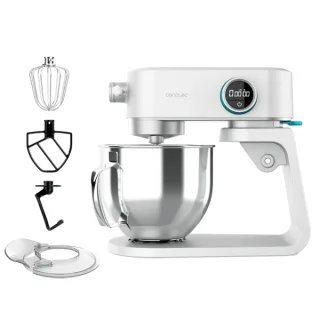 Cecotec Twist and Fusion 4000 Luxury Batidora Amasadora - 800W - Movimiento Planetario - Bol de Acero de 5.2L - 8 Velocidades - Multifuncion - Pantalla LED - Temporizador - Aluminio Fundido