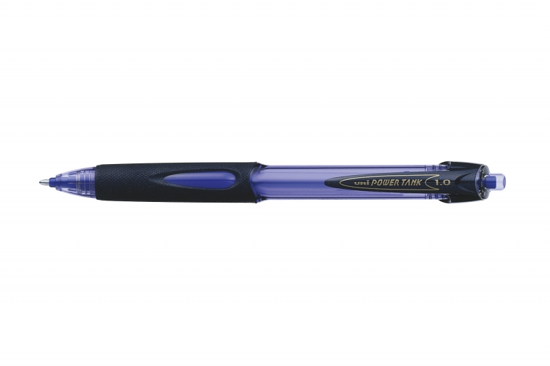 Uni-ball Power Tank SN-220 Boligrafo de Tinta Liquida - Punta de Bola 1mm - Carga Presurizada - Escribe en Cualquier Superficie - Resistente a Temperaturas Extremas - Color Azul · Pack de 12 uds.