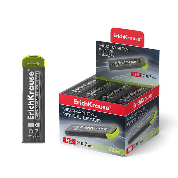 Erichkrause Megapolis Concept Pack de 20 Minas HB 07mm - Color Negro · Pack de 32 uds.
