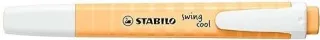 Stabilo Swing Cool Pastel Marcador Fluorescente - Cuerpo Plano - Punta Biselada - Trazo entre 1 y 4mm - Tinta con Base de Agua - Antisecado - Color Naranja Palido · Pack de 10 uds.