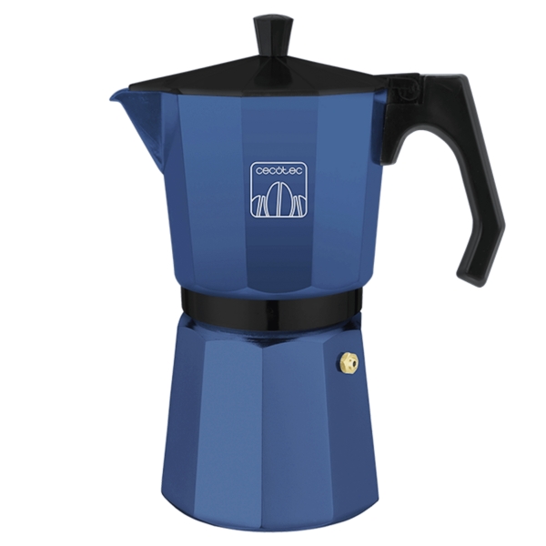 Cecotec Mokclassic 1200 Cafetera Italiana para 12 Tazas - Aluminio Fundido - Apta para Gas, Electrica y Vitro - Facil de Desmontar y Limpiar - Junta de Silicona - Valvula de Seguridad - Colo