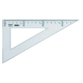 Safta Cristal Cartabon de 20cm - Plastico Transparente - Graduacion Impresa - Biselado - Color Transparente